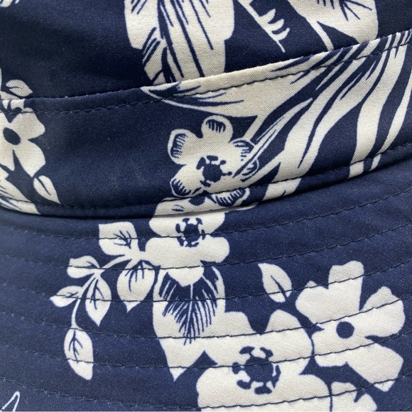 Polo Ralph Lauren Hawaiian Bear Ukulele Floral Orange Pony Bucket Hat Blue L/XL - Picture 7 of 8